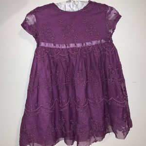 Purple lace  baby dress